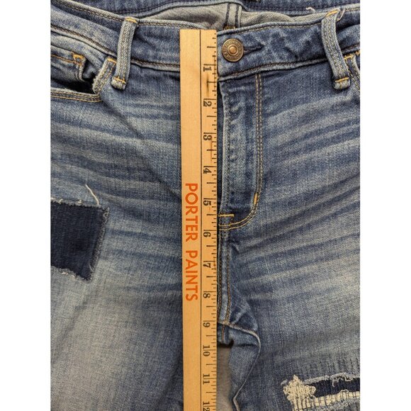 Abercrombie & Fitch Jeans Womens 29 8R Harper Low Rise Super Skinny Distressed - Picture 9 of 16